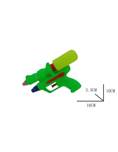 PISTOLA DE AGUA COLORES SURTIDOS 16X10X3.5