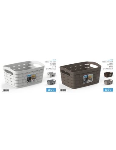 CESTO 24X17X13CM MINI ALTA SAND SERIE BAMBOO