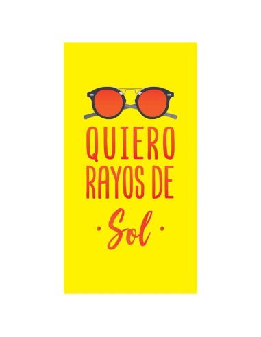 TOALLA POLY 255 GSM 90X160 CM QUIERO RAYOS DE SOL