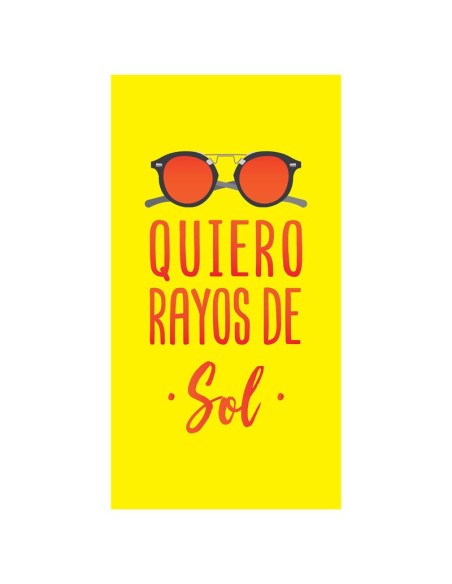 TOALLA POLY 255 GSM 90X160 CM QUIERO RAYOS DE SOL