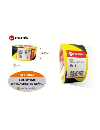 PRECINTO 4.8CMX90M SEÑAL AMARILLO/NEGRO