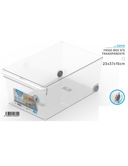 FRIGO  23x37x15CM BOX Nº5 TRASPARENTE