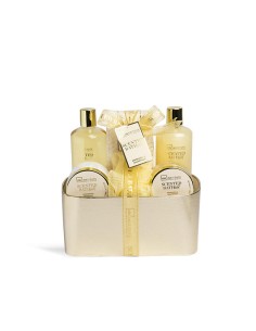SCENTED BATH GOLD BASKET 6 PCS