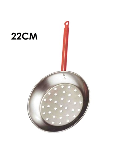 SARTEN 22CM CASTAÑERA DE ACERO PULIDO  CP-22