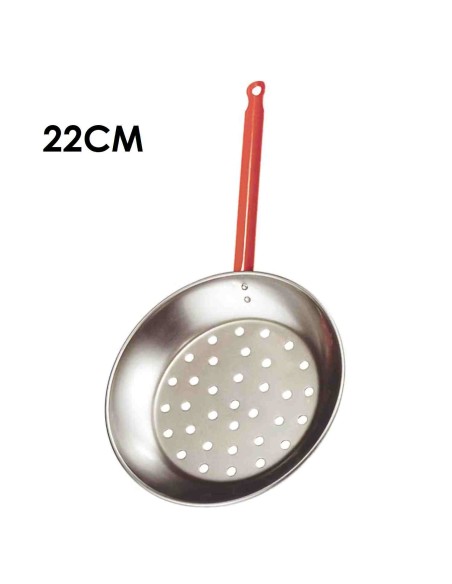SARTEN 22CM CASTAÑERA DE ACERO PULIDO  CP-22
