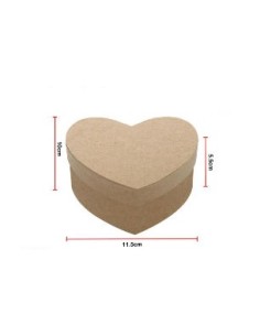 CAJA DE REGALO CORAZON MARRON