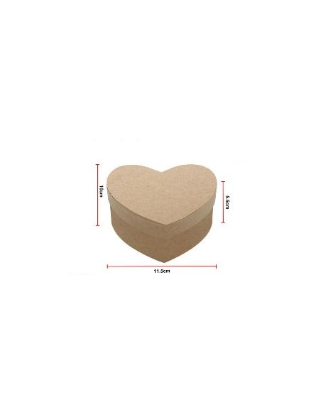 CAJA DE REGALO CORAZON MARRON