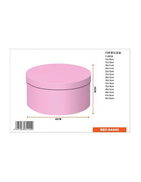 CAJA REDONDA 15PCS