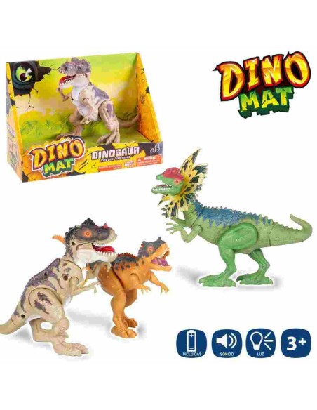 DINOSAURIO CON LUZ Y SONIDO 3/M 23 X 9 X 16 CM