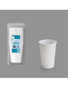 S/15 VASO REUTILIZABLE BLANCO 250 CC PP