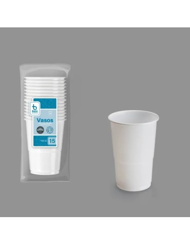 S/15 VASO REUTILIZABLE BLANCO 250 CC PP