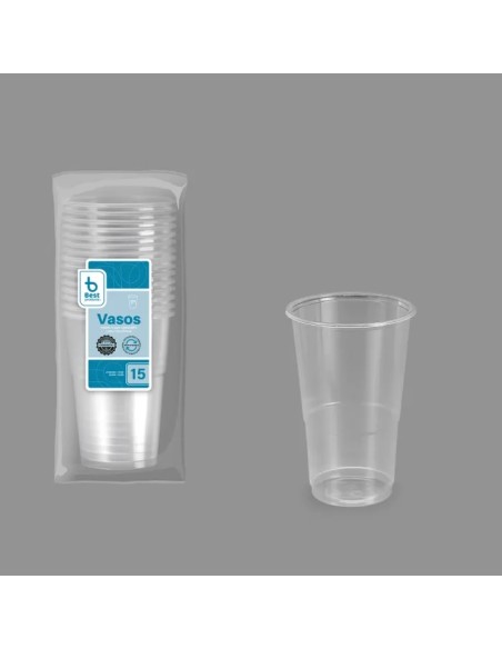 S/15 VASO REUTILIZABLE TRANSP. 250 CC PP