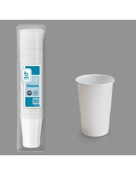 S/50 VASO REUTILIZABLE BLANCO 300 CC PP