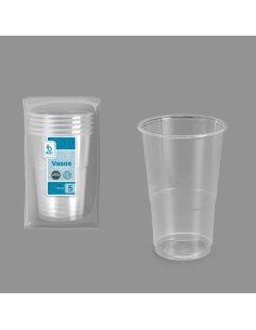 S/5 VASO 600CC REUTILIZABLE TRANSP.