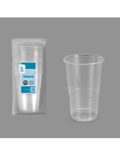 S/15 VASO 600CC REUTILIZABLE TRANSP.