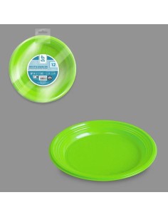 S/12 PLATO 17CM REUT. VERDE POSTRE