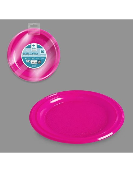 S/25 PLATO 22CM REUT. ROSA LLANO