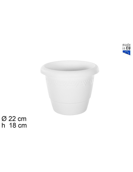 MACETA 22CM ELSA BLANCO