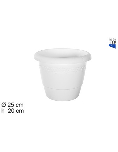MACETA 25CM ELSA BLANCA