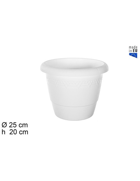 MACETA 25CM ELSA BLANCA