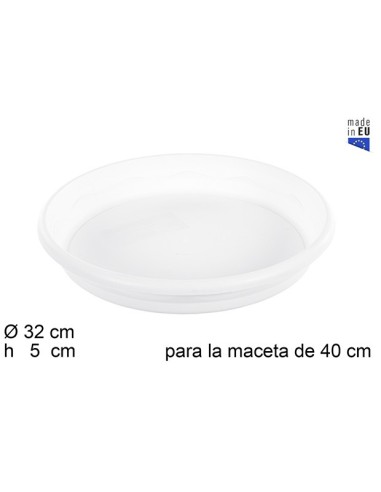 PLATO MACETA 40CM ELSA BLANCO