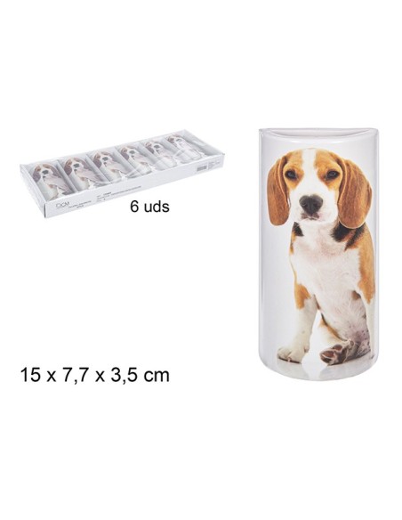 HUMIFICADOR CERAMICA SEMICIRCULO DECORADO PERRO