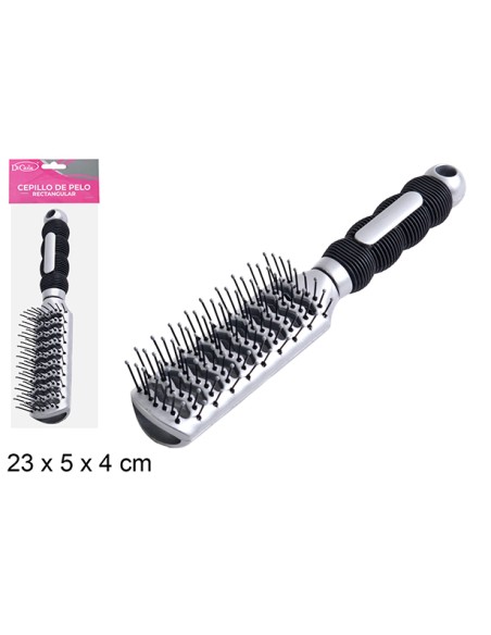 CEPILLO PELO RECTANGULAR MANGO NEGRO