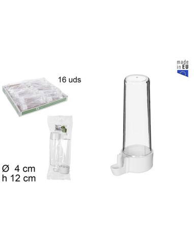 BEBEDERO PAJARO REDONDO TRANSP