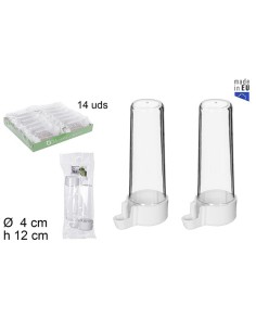 BEBEDERO PAJARO REDONDO TRASNP 2 PIEZAS