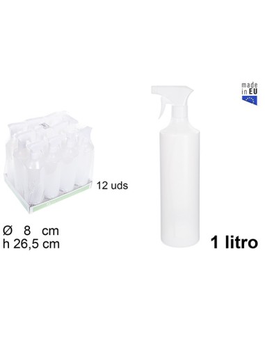 PULVERIZADOR 1L BLANCA CON MEDIDOR