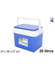 NEVERA AZUL 20L. TAPA PLANA