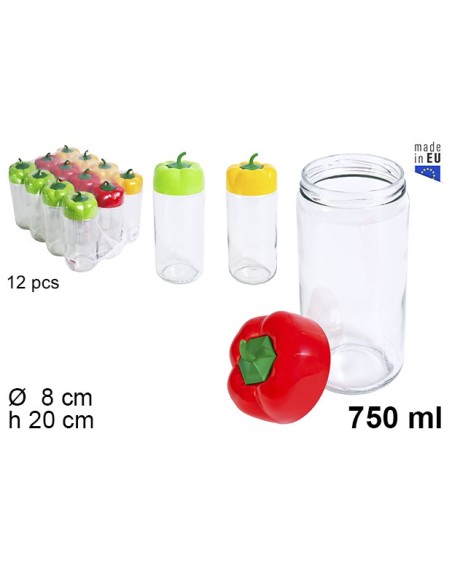 TARRO 750ML CRISTAL TAPA PIMENTON