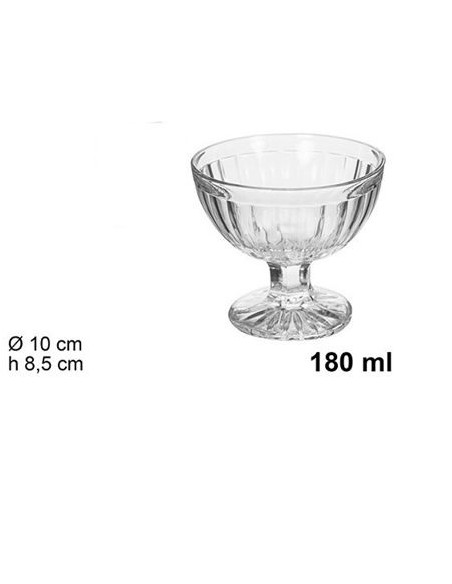 COPA 180ML CRISTAL PACK 3 HELADO ROMA