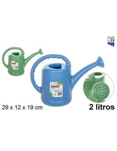 REGADERA 2L PLASTICO COLOR SURTIDO