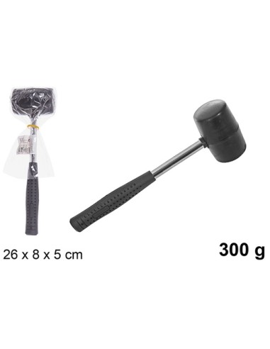 MAZO DE GOMA CON MANGO METAL 300 GR. 26 CM
