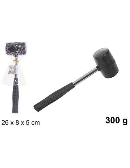 MAZO DE GOMA CON MANGO METAL 300 GR. 26 CM