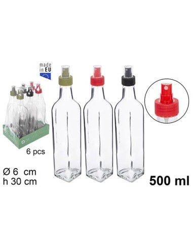 PULVERIZADOR 500ML CRISTAL CUADRADA