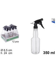 PULVERIZADOR 350ML REDONDA TRANSPARENTE