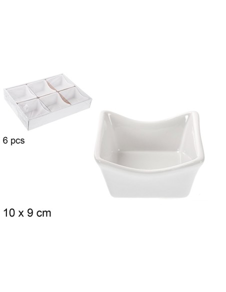 CUENCO 10X9CM CERAMICA CUADRADO