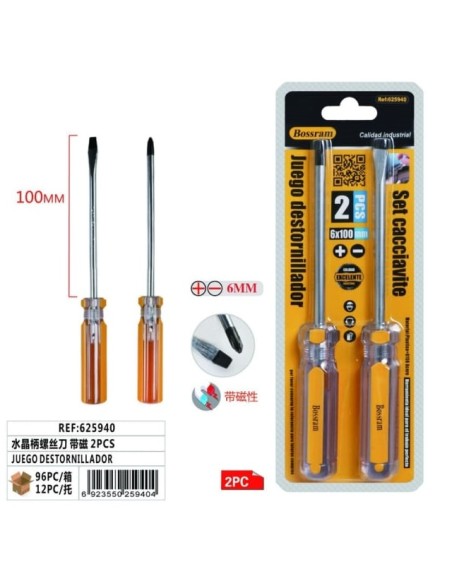 JUEGO DESTORNILLADOR 6x100mm 2pcs