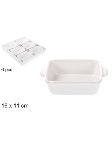 CUENCO 16X11CM CERAMICA CON ASA RECTANGU