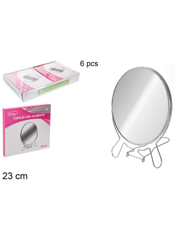 ESPEJO DOBLE CON AUMENTO REDONDO 23CM