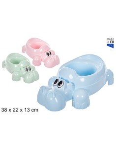 ASIENTO 38X22X13CM ORINAL HIPOPOTAMO COLORES PASTELES