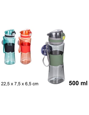 BOTELLA 500ML AGUA PUÑO ANTIDELIZANTE COLOR SURTIDO