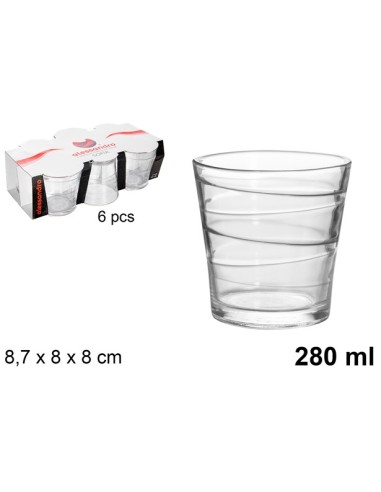 VASO 280ML 6UND CRISTAL AGUA SOFIA