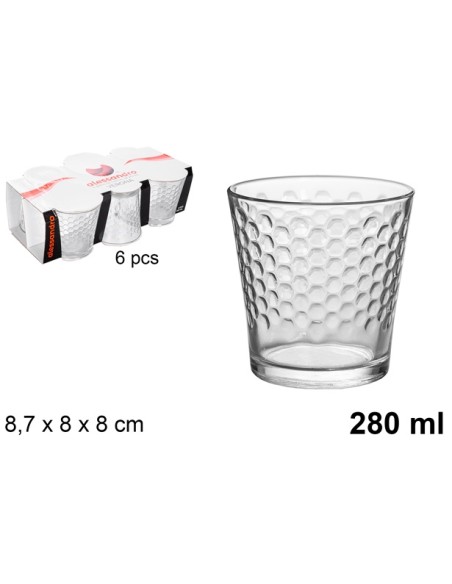 VASO 280ML 6UND CRISTAL AGUA VERONA