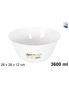 ENSALADERA PLÁSTICO BLANCA 3.600 ML