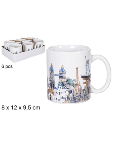 TAZA MUG DECORADA MONUMENTOS