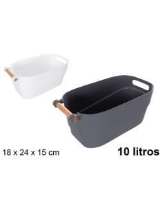 CESTA ORGANIZADORA PLASTICO RETRO 10 L.