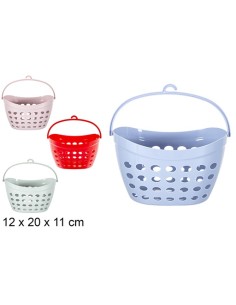 CESTA PLASTICO PARA PINZAS COLORES